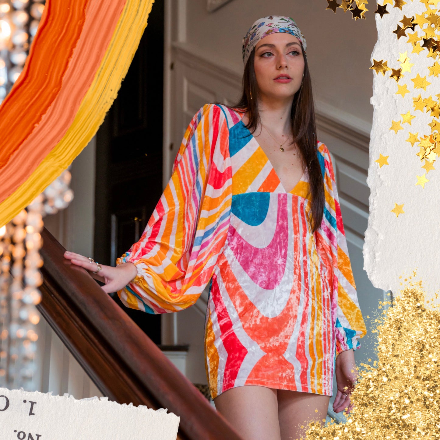 Gyset Velvet Dress - Roo Print